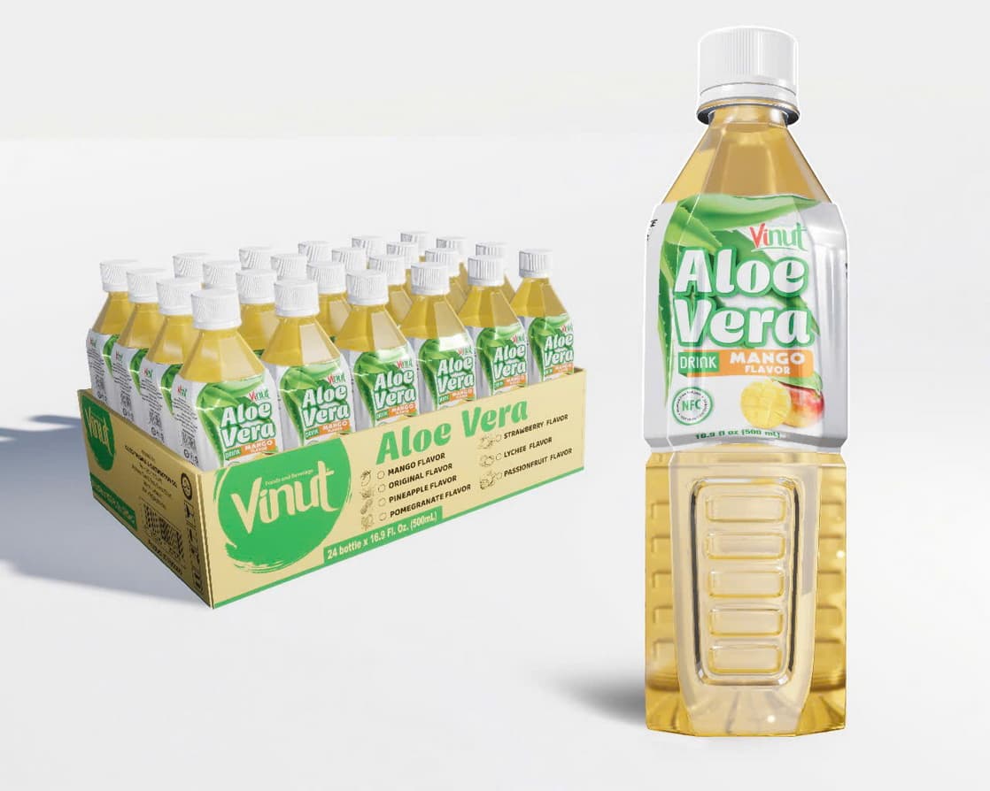 VINUT Nápoj s aloe vera s příchutí manga 500ml
