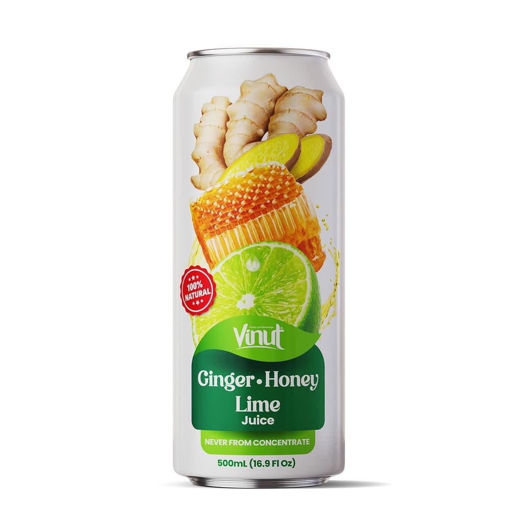 VINUT 100% přírodní džus zázvor, med a limetka - ne z koncentrátu, 16.9 fl oz