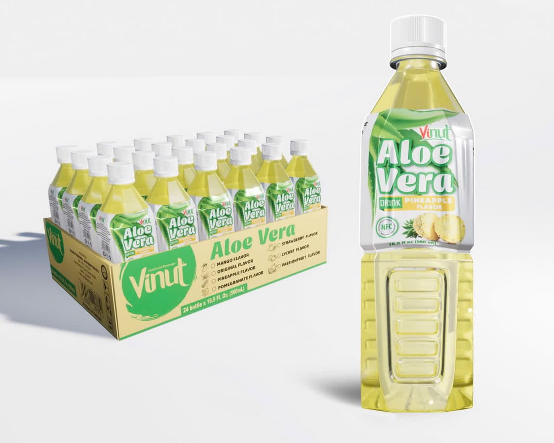VINUT Nápoj s aloe vera s ananasovou příchutí 500ml