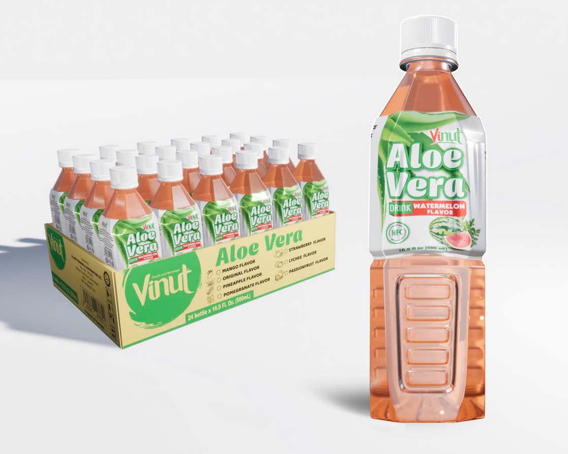VINUT Nápoj s aloe vera s příchutí vodního melounu 500ml