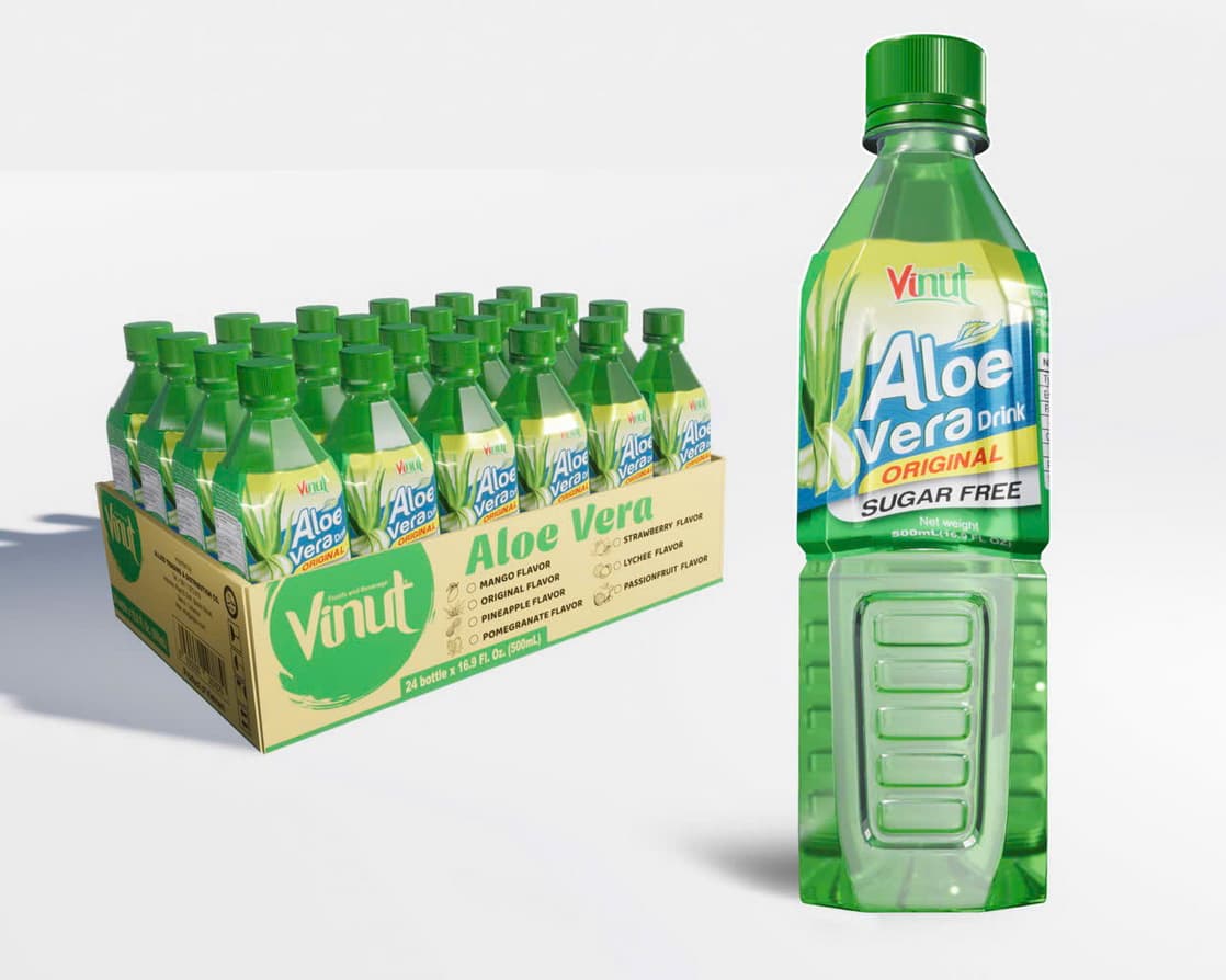VINUT Nápoj s aloe vera Original bez cukru 500ml