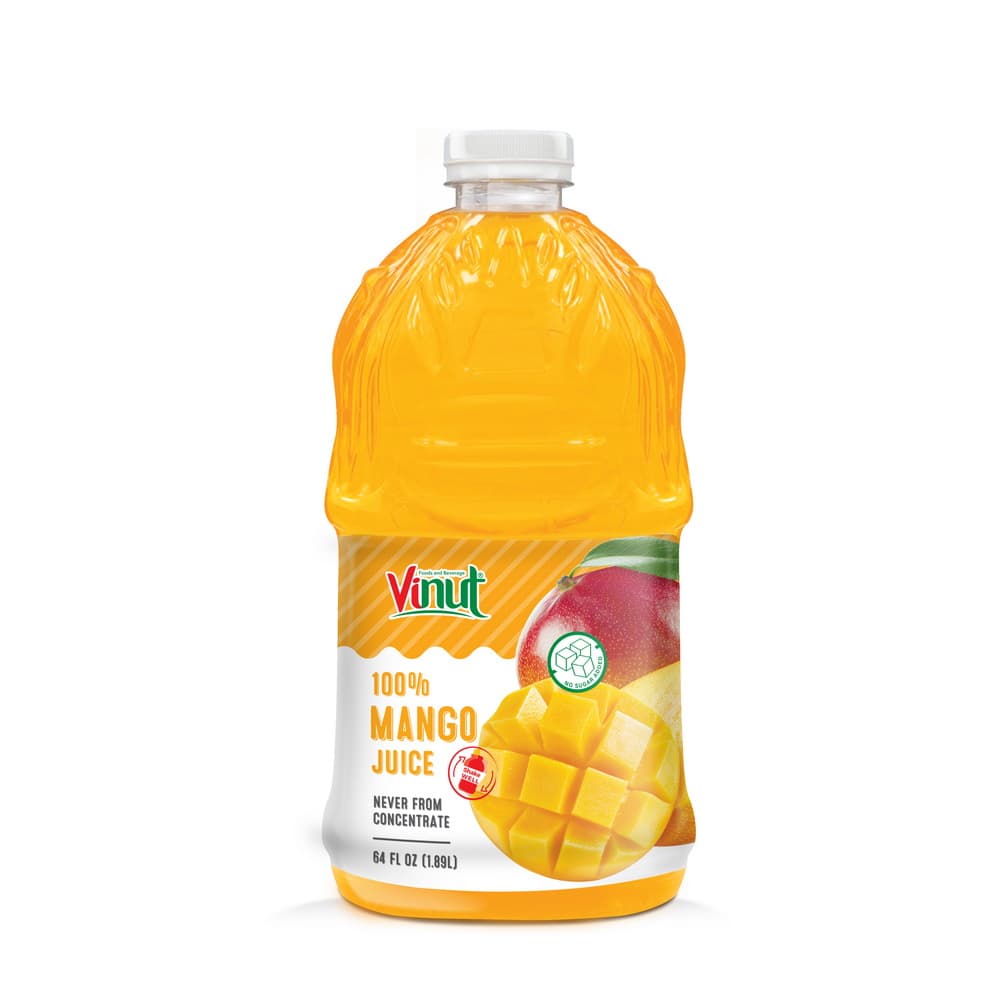 VINUT 100% mangový džus, Není vyroben z koncentrátu, PET lahev, 64 fl oz 1,89 l