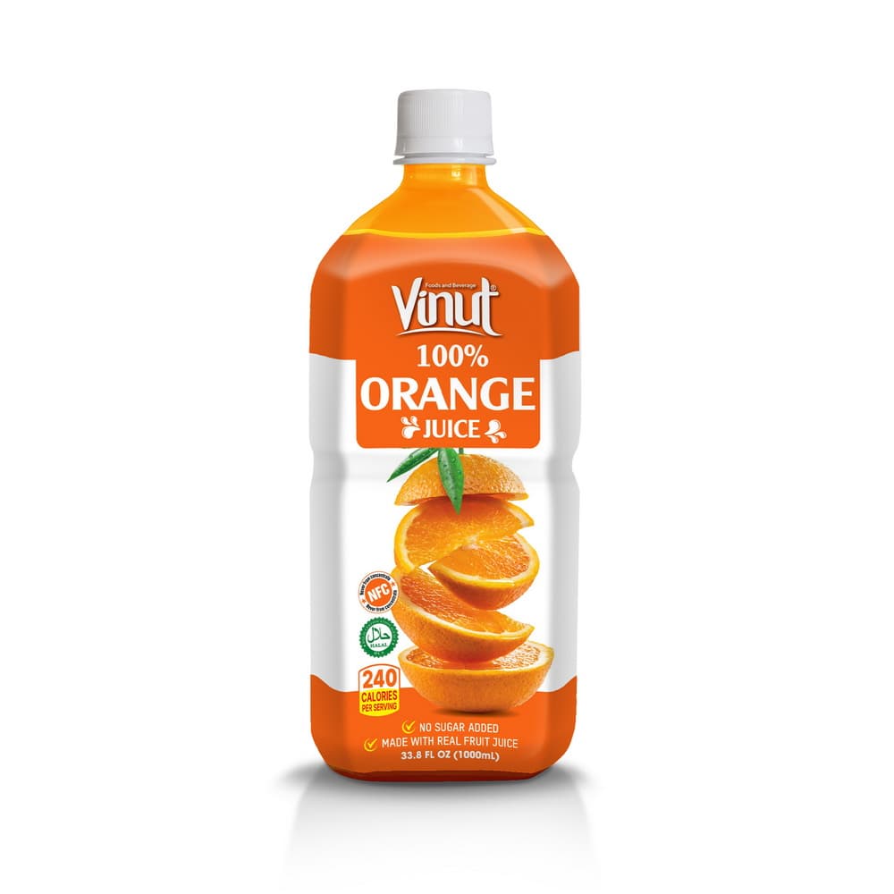 VINUT 100% pomerančová šťáva, bez přidaného cukru, PET lahev 33.8 fl oz (1 000 mL)