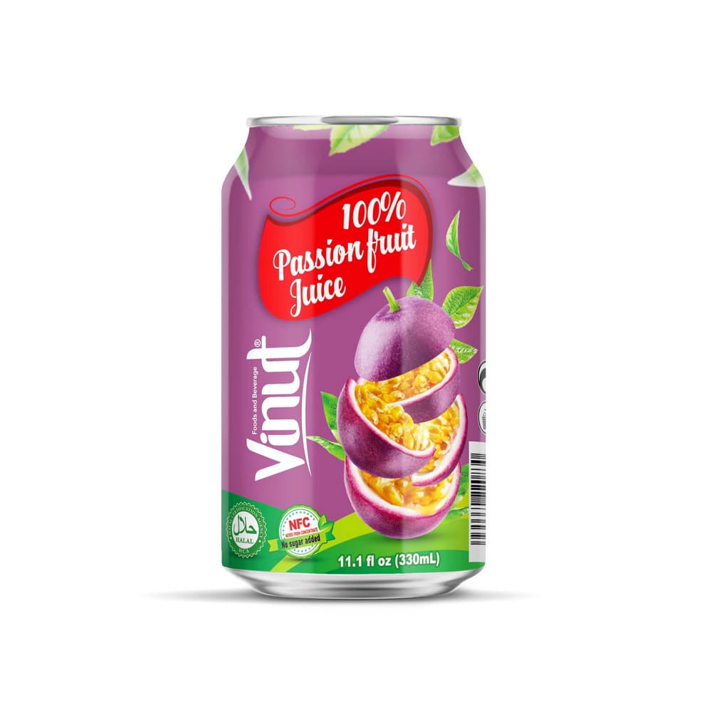 VINUT 100% Marakujová šťáva NFC, bez přidaného cukru, 11.1 fl oz 330 ml
