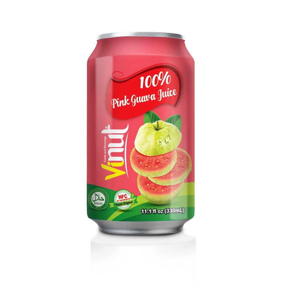 VINUT 100% Džus z růžového guava, 11.1 fl oz (330 mL) Plechovka