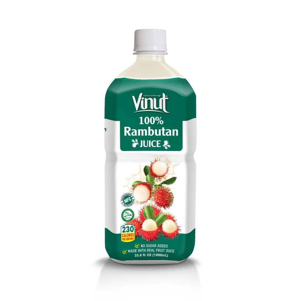 VINUT 100% rambutanová šťáva, NFC, bez přidaného cukru, PET lahev, 33.8 fl oz 1000 mL