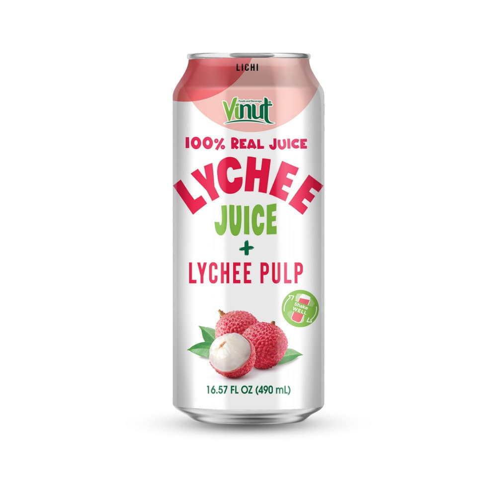 VINUT 100% džus z liči s dužinou, 16.57 fl oz 490 mL