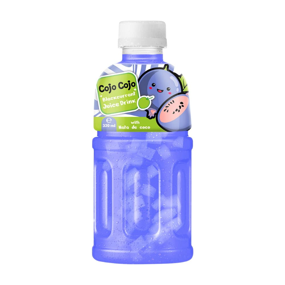 VINUT Ovocný nápoj z černého rybízu s Nata de Coco, PET lahev, 320 mL