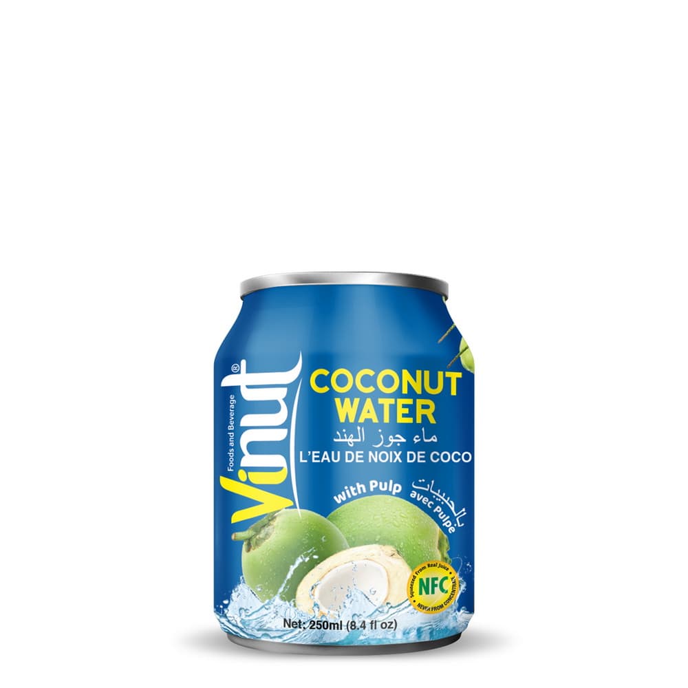 VINUT Kokosová voda s dužinou, NFC, plechovka, 8.45 fl oz 250 mL
