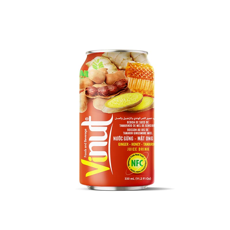 Vinut Ginger-Honey-Tamarind Juice Drink, NFC, Slim Can, 11.2 fl oz 330 mL