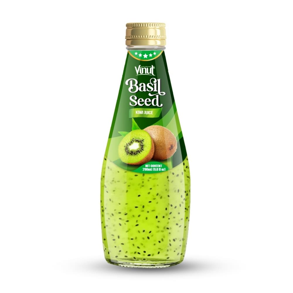 VINUT Nápoj s bazalkovými semínky a kiwi, 9.8 fl oz (290 mL)